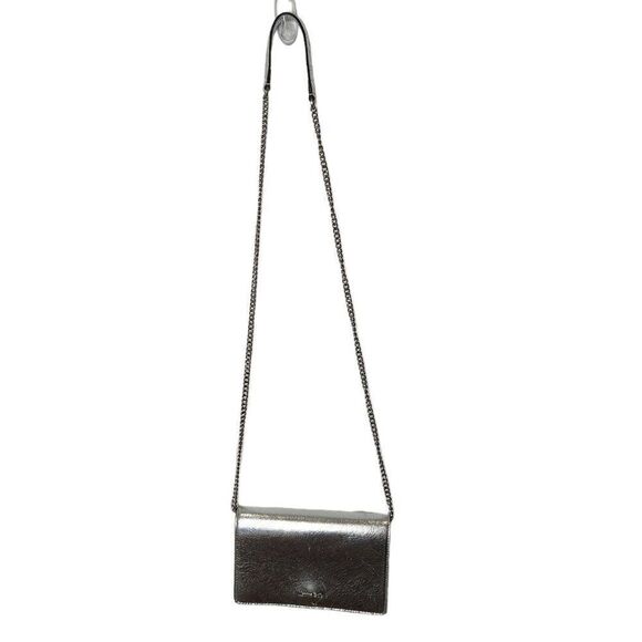 Massimo Dutti Metallic Leather Crossbody Purse - Picture 6 of 7